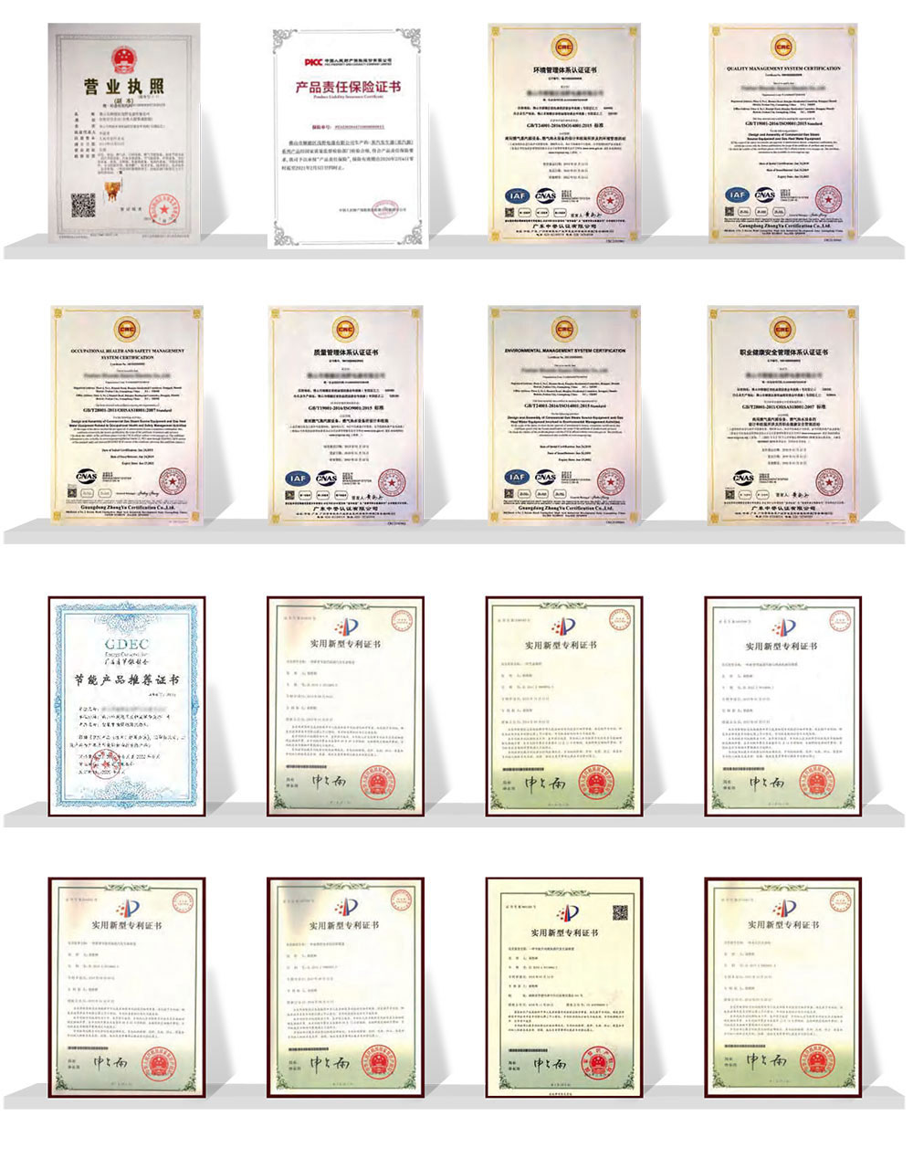 广东立能节能环保科技有限公司变频模块炉荣誉资质_立能蒸汽源官网